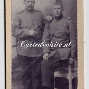 SOLDATEN / UNIFORM -  twee soldaten - mini-CDV